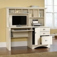 thumbnail image 3 of Sauder Harbor View Bureau d'Ordinateur avec Huche en Blanc Vieilli, 3 of 5