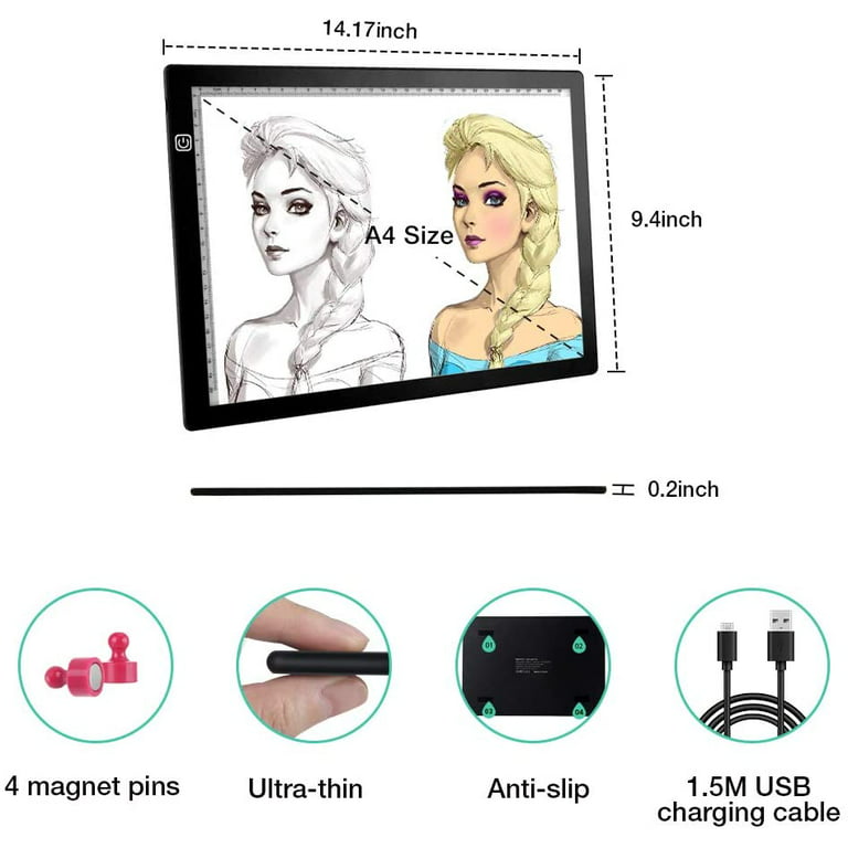 LED Light Pad Light Board for Diamond Painting - Ultra-Thin Magnetic  Tracing Light Box with USB Powered for Artists Drawing 2D DIY Diamond  Painting