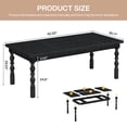 thumbnail image 4 of Tribesigns 62.2-Inch Large Wood Executive Desk, Farmhouse Style Writing/Study Table, Business Office Workstation Furniture with Carved Turned Legs, Black, 4 of 7