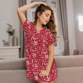 thumbnail image 3 of Naloa Hohoho5 Print Women Nightgowns,Womens Loungewear,Short Sleeve Sleepwear,Comfy Ladies Nightdress, 3 of 6