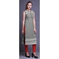 thumbnail image 3 of Bimba Tuniques Droites pour Femmes Imprimées Sans Manches Kurti Décontractée Robe Grande, 3 of 5