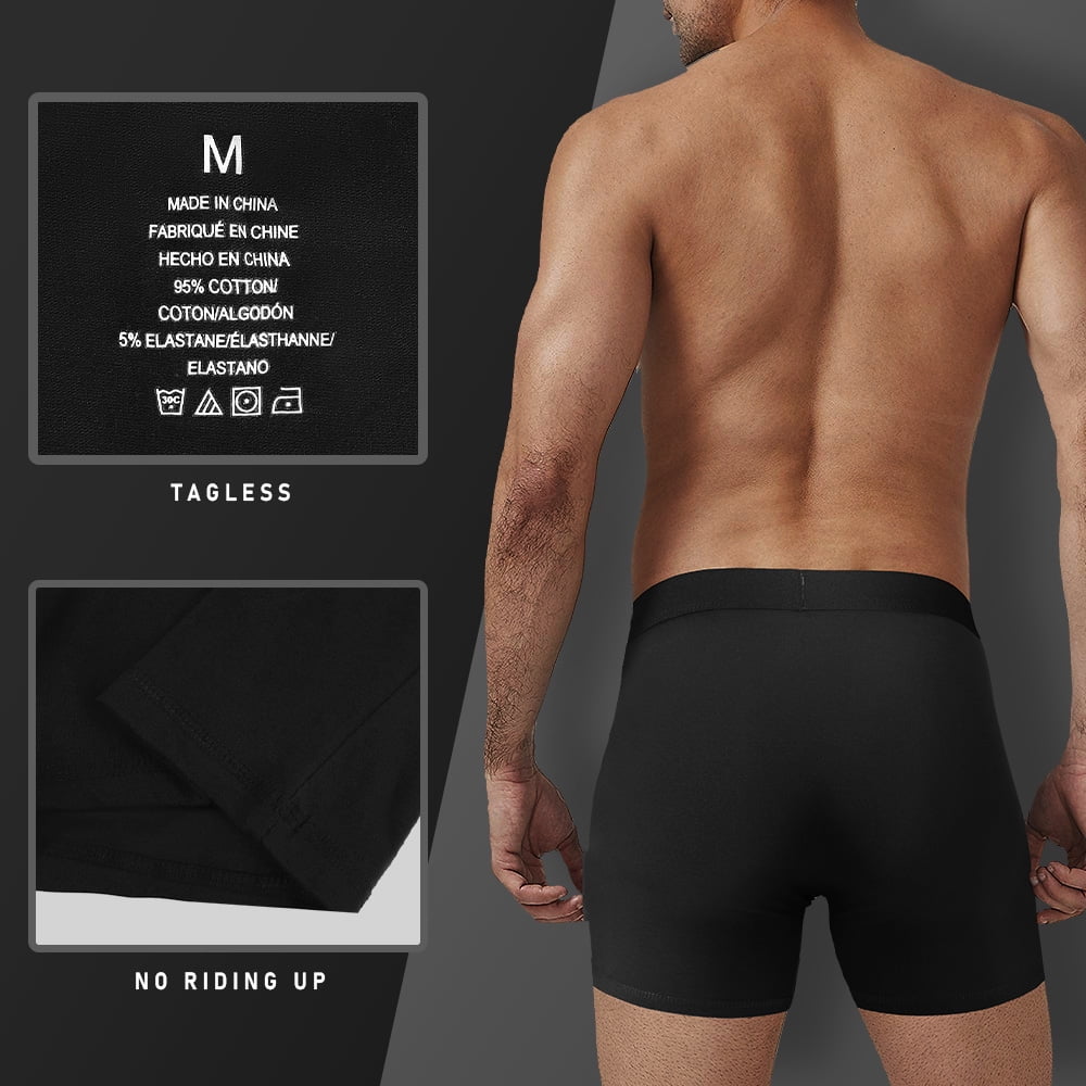 5Mayi Mens Underwear Boxer Briefs for Men Cotton Men's Boxer Briefs Black  Pack of 5 S at  Men's Clothing store