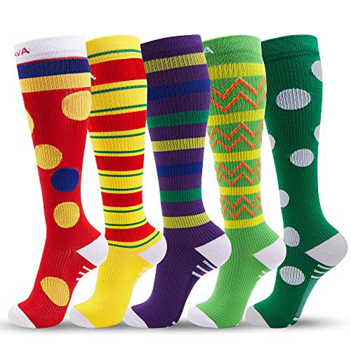 Stylish Graduated Stocking for Circulation DOVAVA Compression Socks for Women & Men 15-25mmHg 