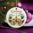 thumbnail image 2 of Vientiane, Laos Ceramic Ornament, Travel Souvenir - Personalized Christmas Decoration, Custom Holiday Christmas Ornament Gift for Couples, Family, Friends, Vacation Keepsake 194OR80, 2 of 5