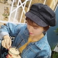 thumbnail image 4 of pitrice Fashionable Corduroy Womens Hat Warm And Comfortable For Autumn And Winter Multi Color Selection black, 4 of 6