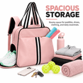 thumbnail image 2 of Pickleball Tote Bag for Women with Shoe Compartment, Fits 2 Paddles,PB10, 2 of 7