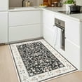 thumbnail image 2 of Balacho Farmhouse Floral Bohemian Faux Wool Area Rug,2' x 3', Black, 2 of 9