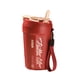 thumbnail image 2 of Vaso de pajita de acero inoxidable aislante con cuerda de transporte - Vaso de café de doble pared de 18,5 oz, bebida roja/beige, caliente y fría, 2 of 6