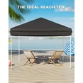 thumbnail image 7 of Luku 10x10 Heavy Duty Pop Up Canopy- Outdoor Canopy Tent with Portable Bag - 3 Adjustable Height, 4 Weight Bags, 8 Stakes & 4 Guy Ropes Included, 7 of 7