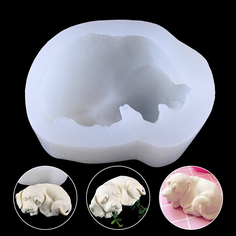 Details about   3D Dog Silicone Candle Molds Cute Puppy Soap Chocolate Cake Baking Moulds Pcs As 