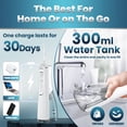thumbnail image 4 of OasiSmile Water Flosser for Teeth Cleaning, Portable Cordless Dental Floss 300ML Rechargeable Oral Irrigator with 5 Jet Tips for Home Travel Office, White, 4 of 7