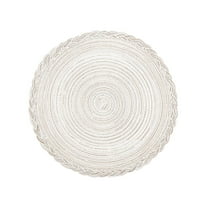 WZXPWT Ramie Yarn Dining Table Mat, Heat Insulation Pad, Waterproof Oil-Proof Placemat, Stylish Woven Table Decoration for Home & Restaurant, 18cm Round