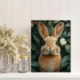 thumbnail image 2 of Qisvanset Framed Canvas Wall Art 12x16 Inch Realistic Rabbit Greenery Nature Rustic Wall Decor, 2 of 5