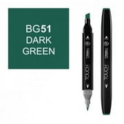 ShinHan Art 1110051-BG51 Twin Dark Green Marker, Black