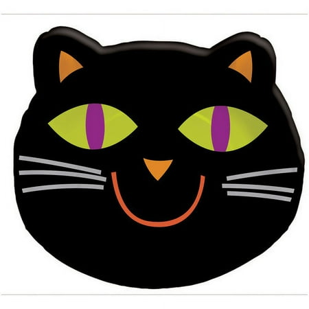 Halloween Cat Shaped 8" Plates, 6-Count