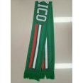 thumbnail image 2 of Bufanda con la bandera nacional de México, tejida a mano, con estampado de doble cara y diseño de fútbol, 2 of 4
