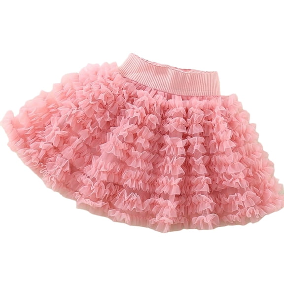 Daznico Girls' Solid Tutu Skirt – Versatile Pleated Petticoat for Everyday & Party,Mardi Gras Clothing,Mardi Gras Skirt,130