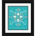 thumbnail image 1 of Longfellow Designs 20x23 Black Ornate Wood Framed with Double Matting Museum Art Print Titled - Snowman Snowflake, 1 of 4