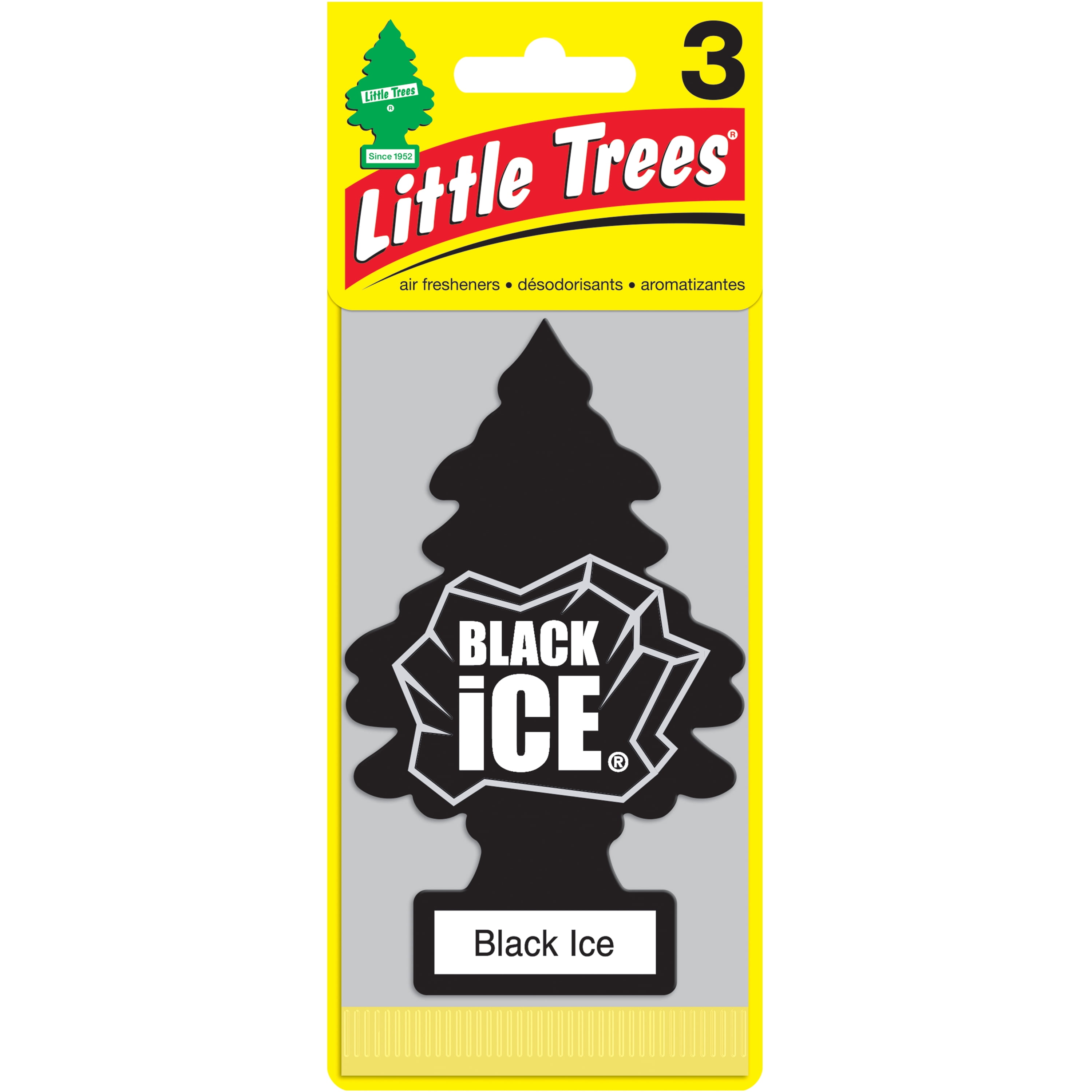 Little Trees Air Freshener Black Ice Fragrance 3Pack