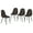 Grey Fabric, variant on Homy Casa Set of 4 Vanity Stools, Armless Design with Ergonomic Spoon Backrest, Polyester Upholstery for Makeup Vanity Bedroon, Grey