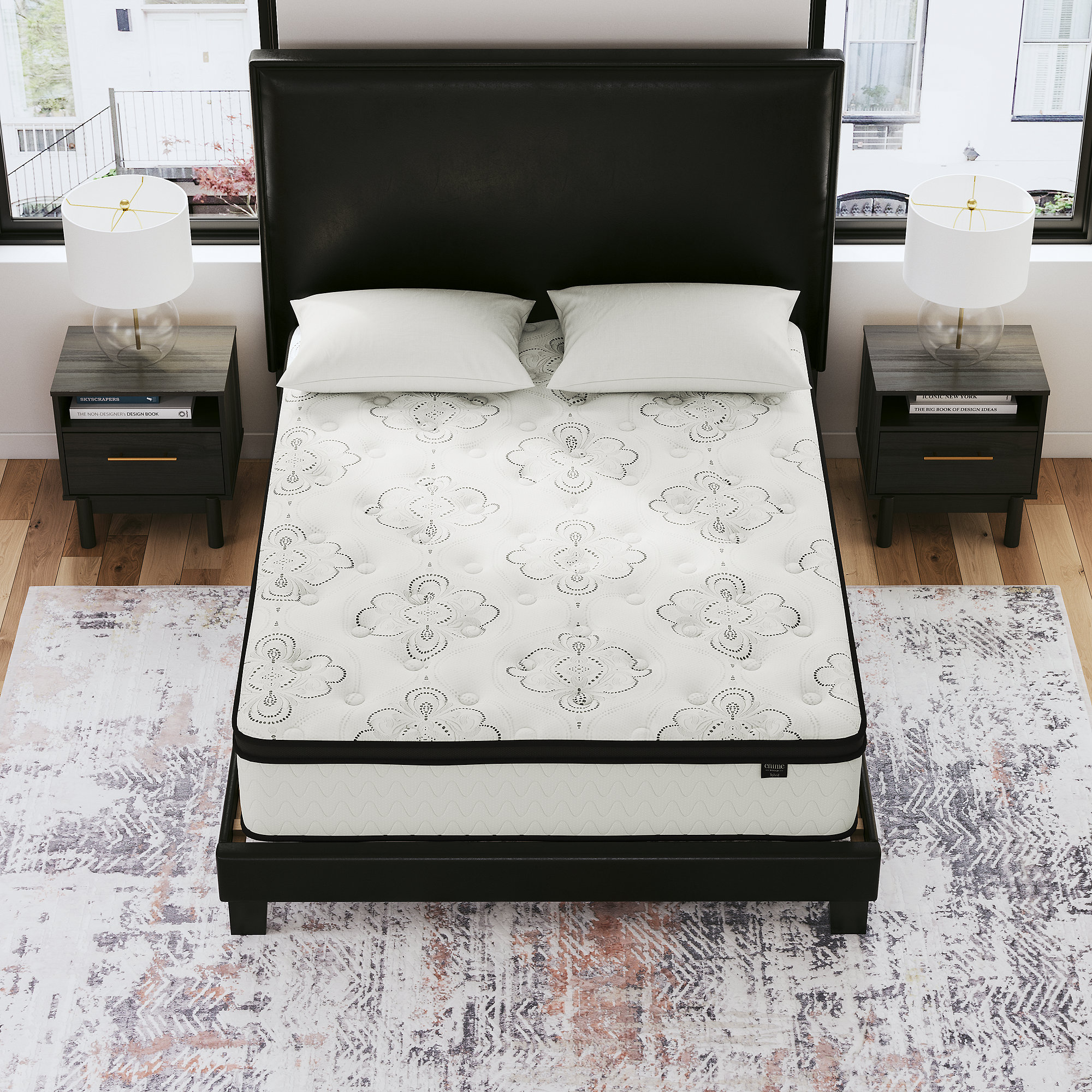 Ashley Signature Design 12 Inch Queen Size Coil Bed Mattress with Back Support Walmart