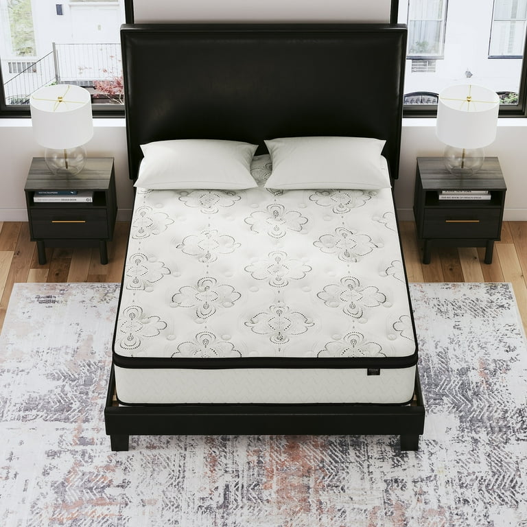 Signature Design by Ashley Chime 12 Inch Hybrid Queen Mattress in a Box White