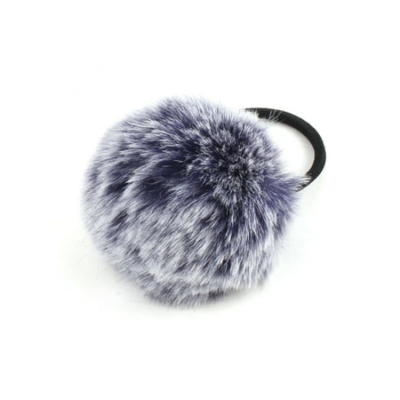 Faux Fur Ball Decor Stretchy Band DIY Hairstyle Hair Tie Ponytail