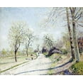 thumbnail image 2 of Sisley, Alfred 14x12 White Modern Wood Framed Museum Art Print Titled - The Road from Veneux to Moret, 2 of 4