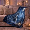 thumbnail image 6 of Arctic Wolf With Wolf And Snowy Pines Snowy Pine Forest Serene Wildlife Art Wildlife Lovers Winter Wilderness Scene Warm Flannel Blanket, Christmas Gift for Cabin and Lodge Home Decor, 6 of 9
