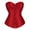 Wine, variant on Plus Size Corsets for Women Satin Sexy Strong Boned Corset Lace Up Overbust Waist Cincher Bustier Lingerie Bodyshaper Top