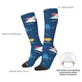 thumbnail image 5 of Bingfone Compression Socks for Women and Men Long Socks for Running Athletic Cycling Nurse-Colorful Ocean Shark, 5 of 8