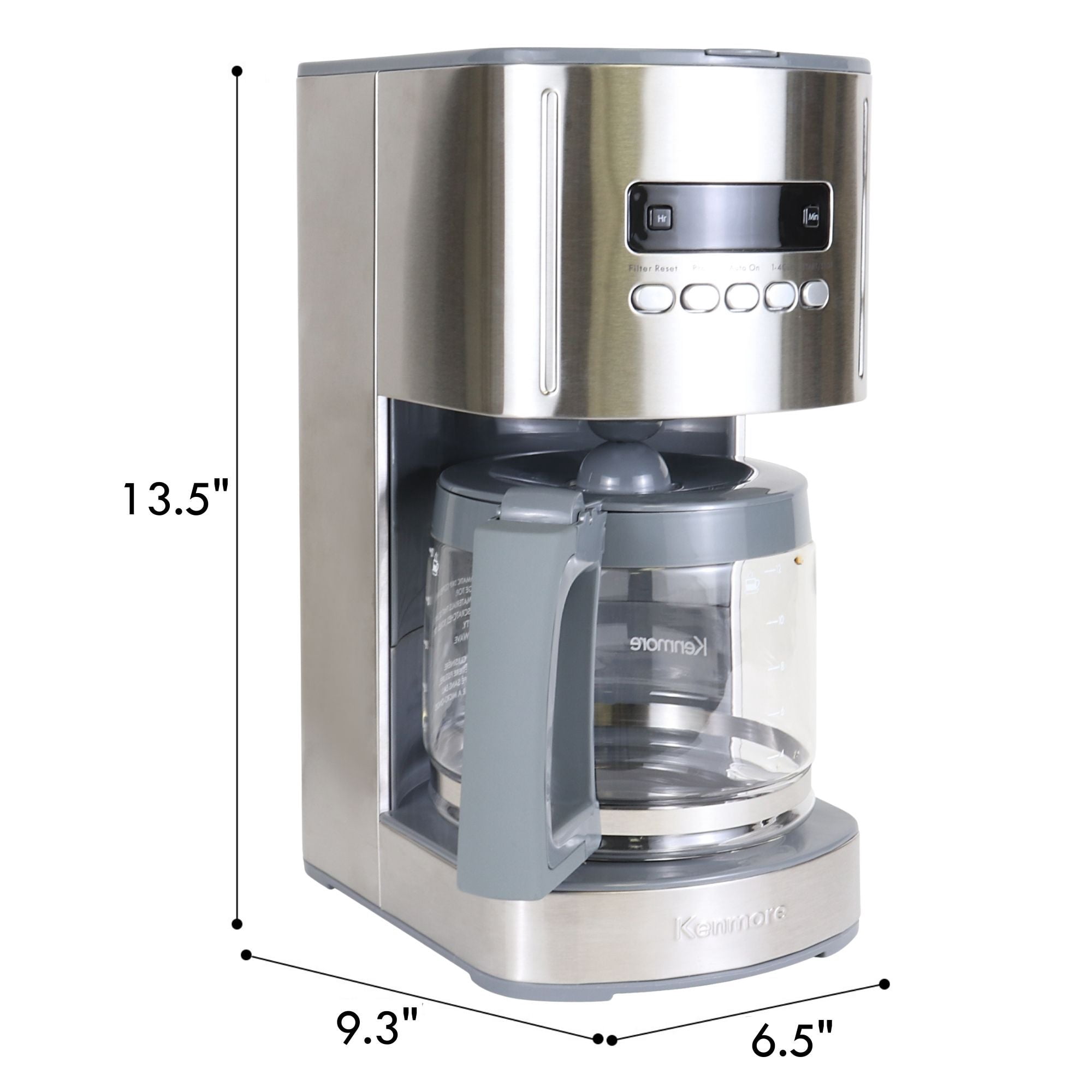 Kenmore Aroma Control 12-Cup Programmable Coffee Maker with Strong Brew Selector, Stainless steel