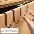 thumbnail image 3 of Gancho de Acero Inoxidable, Gancho Doble en Forma de S Sin Perforaciones, Puerta de Armario de Cocina y Baño, Colgador para Almacenamiento de Ropa y Toallas A, 3 of 5