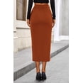 thumbnail image 3 of PRETTYGARDEN Women's Fall Midi Pencil Skirts Dressy Casual Work Office High Waisted Trendy Winter Corduroy Skirt with Slit, 3 of 8