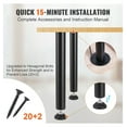 thumbnail image 5 of 16 Inch Desk Legs - Adjustable Steel Table Legs (Set of 4) - 1200 lbs Capacity - Heavy Duty Furniture Legs for DIY Tables, Black, 5 of 6