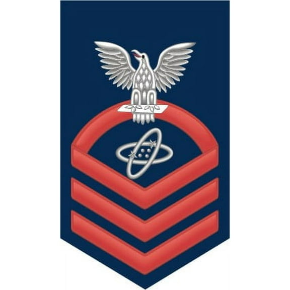 3.8 Inch Navy Chief Red E-7 Electronics Technician ET Decal Sticker