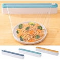 thumbnail image 4 of Plastic Cling Film Cutter Dispenser with Tear-Free Blade for Kitchen Food Wrap Storage, Household Aluminum Foil and Wax Paper Organizer, Easy One-Hand Operation for Leftovers and Meal Prep, 4 of 6