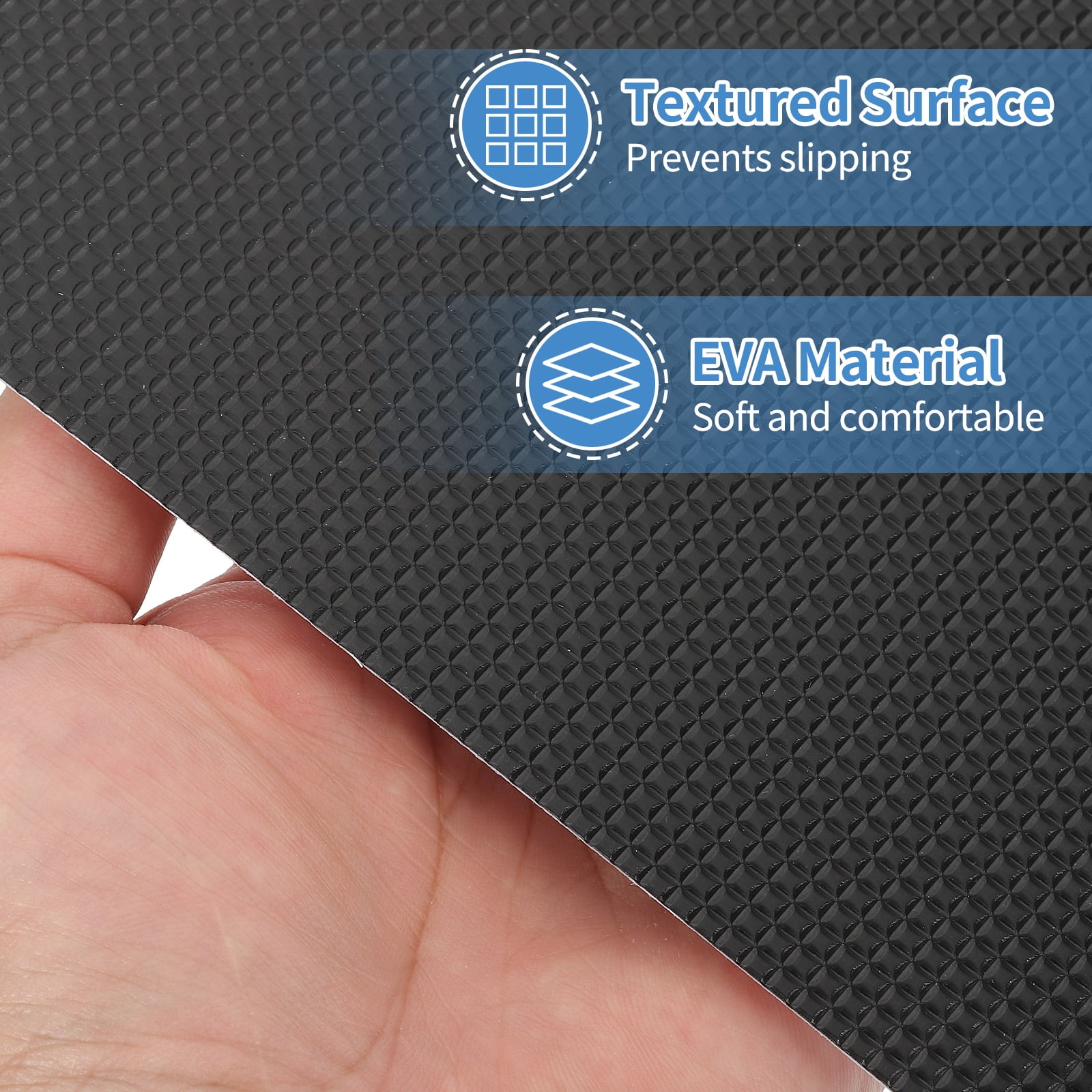 Uxcell 2" x 20 ft Non-Slip Grip Tape, Non-Abrasive Traction Tape - 2 Roll (Black/Clear)