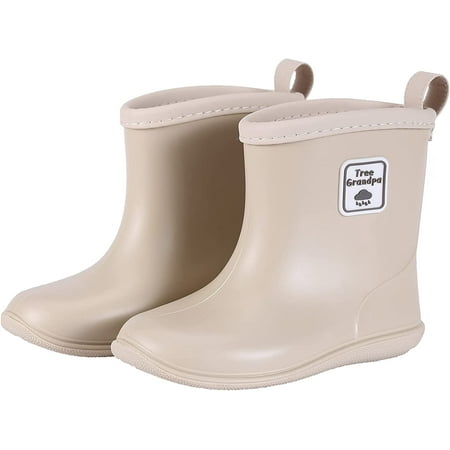 

QWZNDZGR Toddler Rain Boots for Boys Girls Kids Rain Shoes Lightweight and Waterproof Baby rain boots with Easy on