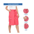 thumbnail image 6 of Turtle Bay New York Women's Calcutta Split Skirt in 100% cotton with Cargo Pocket, 6 of 8