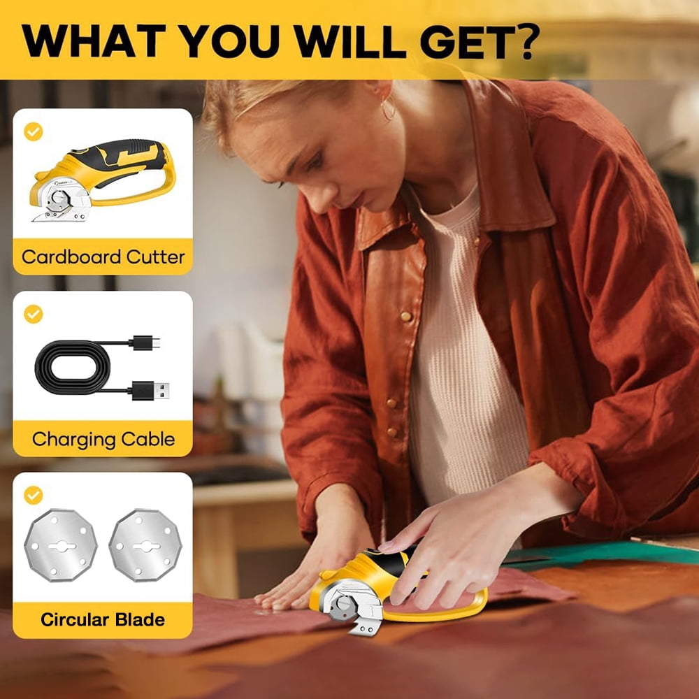 Shopmall Electric Lithium Battery Scissors Quickly Cut Fabric And Leather Electric Scissors Electric Circular Cutting Machine