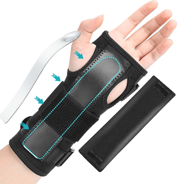 JP Wrist Splint with Adjustable Compression for Carpal Tunnel, Arthritis, Tendonitis and Sprain Pain Relief, Fits Right and Left Hand, Ideal for Daily Use, Recovery Support