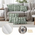 thumbnail image 6 of Green Leaves Pillow Covers 2 Pack Gradient Pastoral Leaf Watercolor Plant Country Pillowcase Waterproof Outdoor Throw Pillow Cover for Patio Garden Square Cushion 20”x20”, 6 of 9