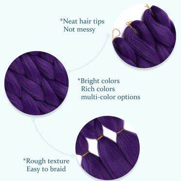 Dylanm Hair 18 Inch 6 Packs Wave Crochet Hair Black Braiding Hair Long Crochet Braids Synthetic Hair Extension