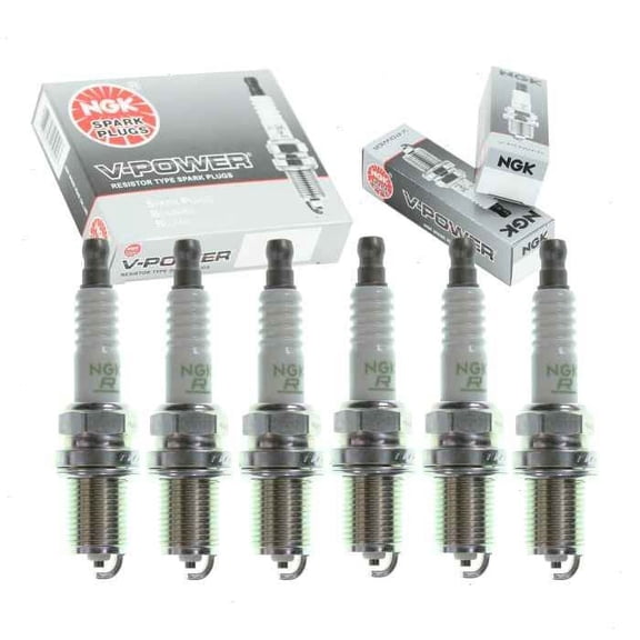 6 pc NGK V-Power Spark Plugs compatible with Toyota Tacoma 3.4L V6 1995-2004