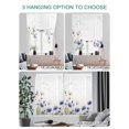 thumbnail image 4 of Botanical Flowers Tie Up Curtains for Windows 45 Inch Length Balloon Curtains Kitchen Adjustable Balloon Window Shade Watercolor Country Blue White Floral Tie Up Bathroom Curtain Window 52"x45", 4 of 6