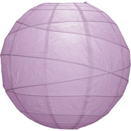 Premium Paper Lantern, Clip-On Lamp Shade (10-Inch, Free-Style Ribbed, Lilac Purple) - Chinese/Japanese Hanging Decoration - For Parties, Weddings, and