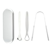 solacol Stainless Steel Tongue Scraper Oral Care Tool For Fresh Breathing Reusable