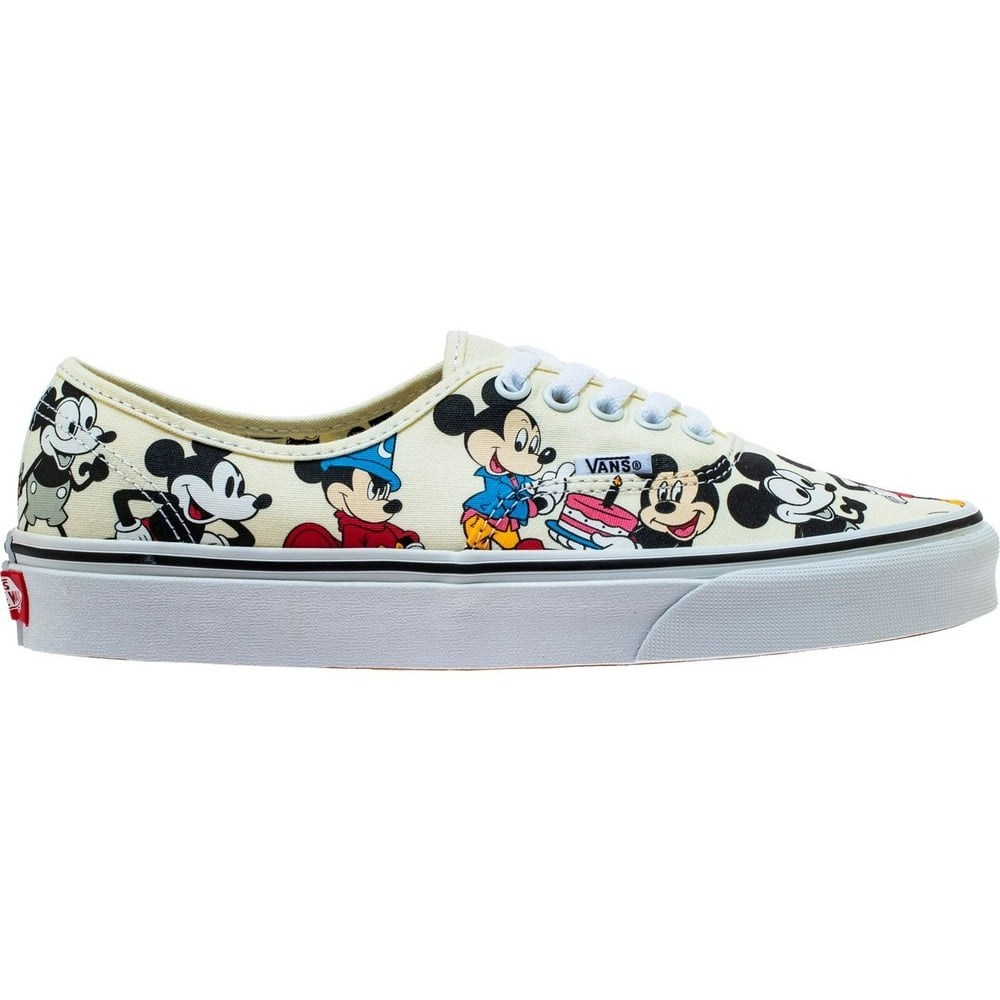 Vans - Mens Vans x Disney Authentic Mickeys Birthday True White Black Multi C - Walmart.com 