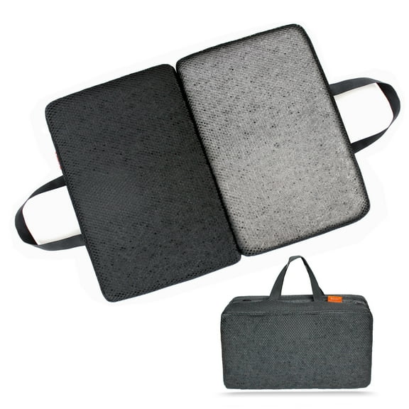 Sojoy Portable Seat Cushion for Stadium Breathable Foldable Seat Cushion for Airplane,Bleacher,Office Chair,Black